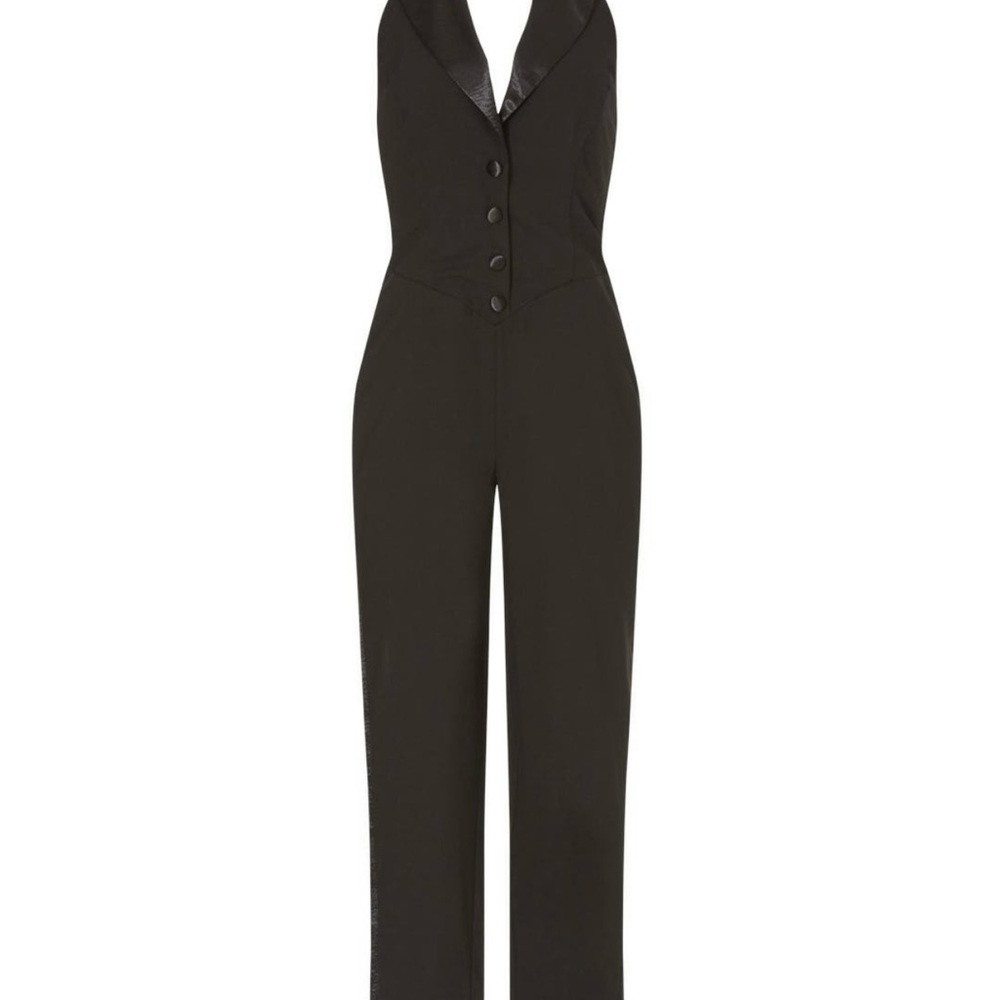 Ashley Park Chic Black Tuxedo Sleeveless Jumpsuit